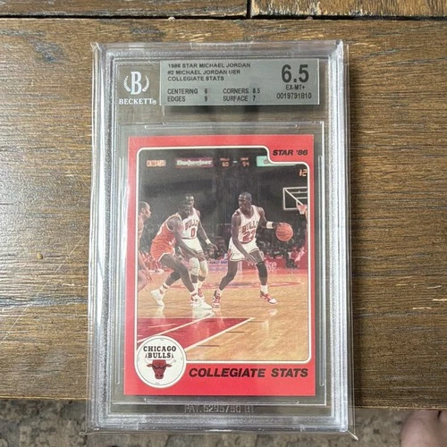 1986 Star Co. Michael Jordan #2 Collegiate Stats Chicago Bulls BGS Graded