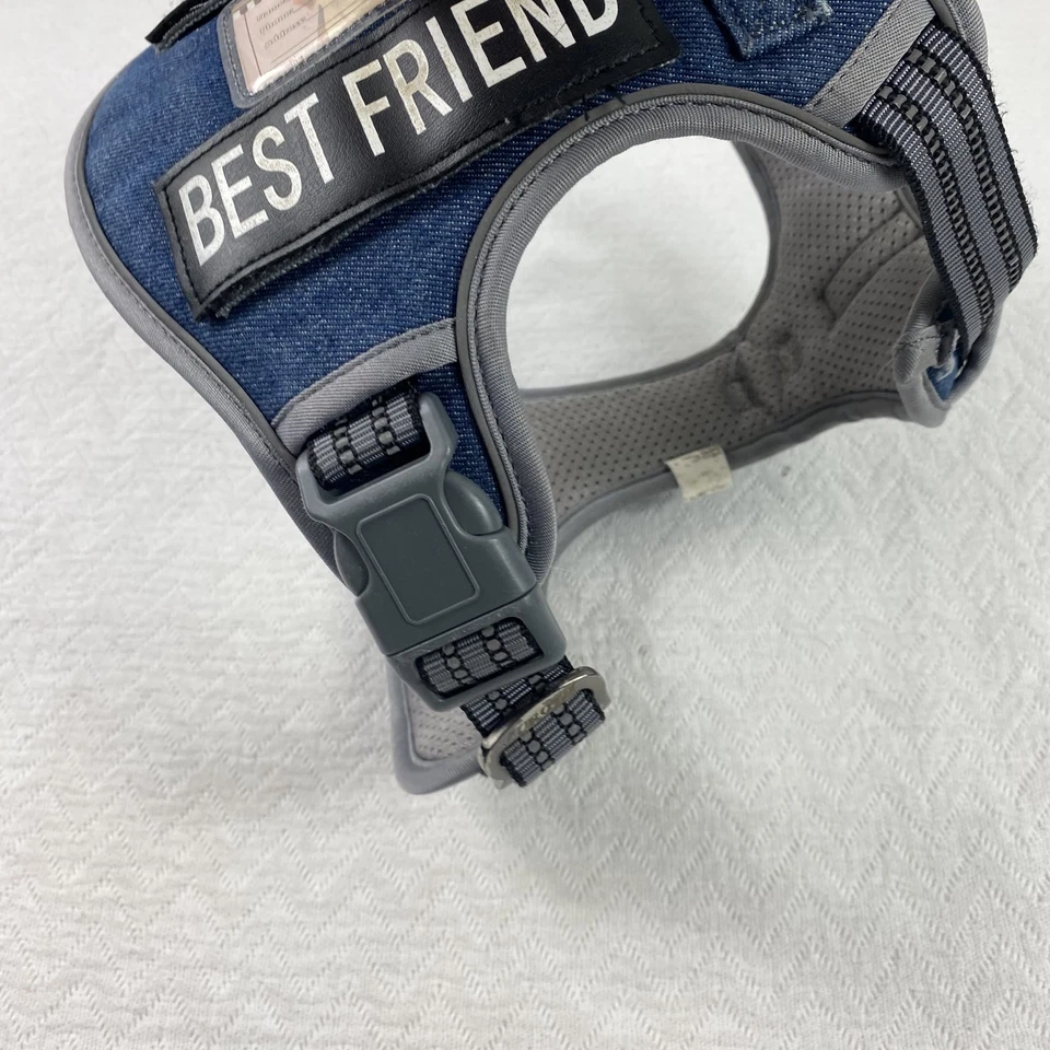 Arnés para Perros Auroth Chaleco Acolchado Medio Reflectante Mejor Amigo Etiqueta de Identificación Ranura Ajusta Foto 4 de 4