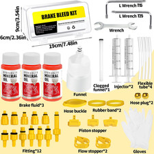 Brake Bleed Kit for Shimano, TEKTRO, TRP Hydraulic Disc Brakes. Bicycle Hydrauli