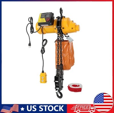Electric Chain Hoist 1100Lbs 15Ft Lift Height Single Phase Overhead Crane Hoist