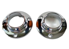 Knape & Vogt Chrome Closet Rod Flanges 2-Pack – Closed Style for 1-5/16" Rod 764