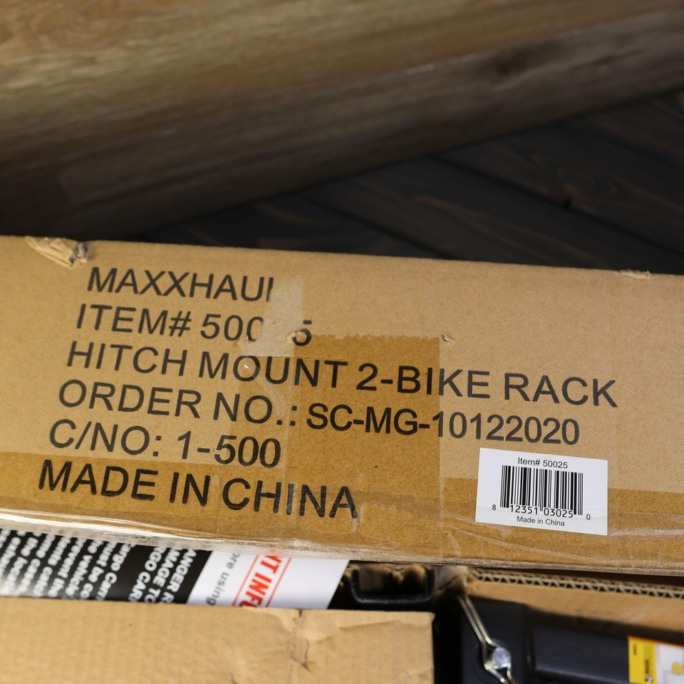 MaxxHaul 50025 Hitch Mount 2 Bike Rack 100 Lb Capacity 2" Receiver Open ...
