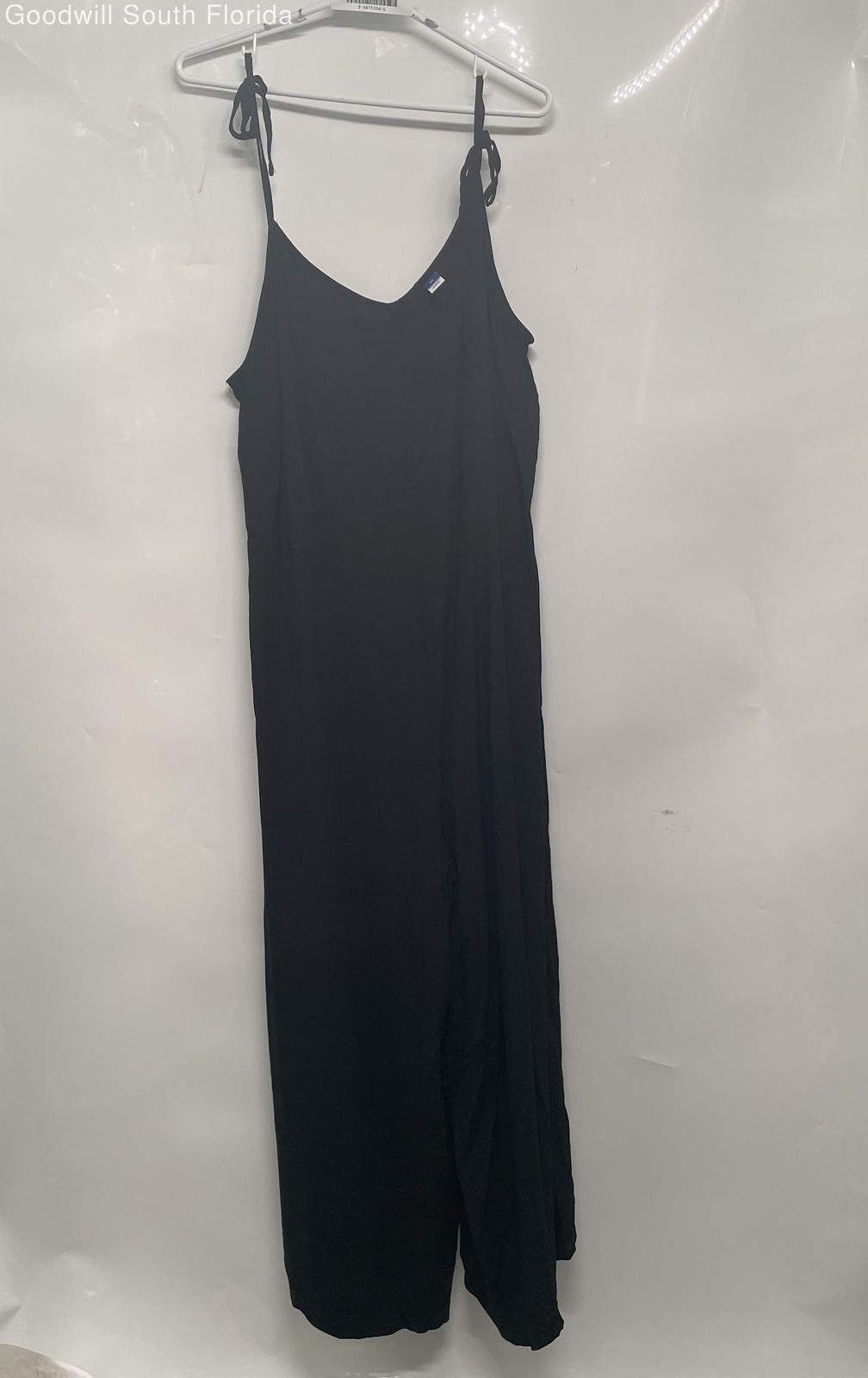 Old Navy Womens Black V-Neck Sleeveless Wide-Leg One-Piece Jumpsuit Size 2X