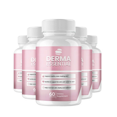 5-Pack Derma Essential Capsules - DermaEssential Healthy Skin Support - 300 Caps