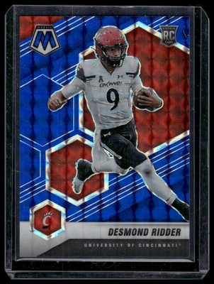 2022 Panini Mosaic Draft Picks #91 Desmond Ridder Mosaic Blue #/75