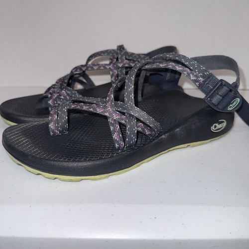 Chaco Women’s Size 9 Sandals Blue Gray Purple Strappy Toe Loop Hiking 🔥👀 - Afbeelding 6 van 12