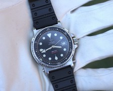 Yema Navygraf Skin Diver Uhr 300m Stahl Quarz...