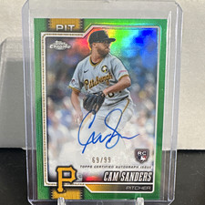 Cam Sanders Pittsburgh Chrome 2026 Green /99 Auto