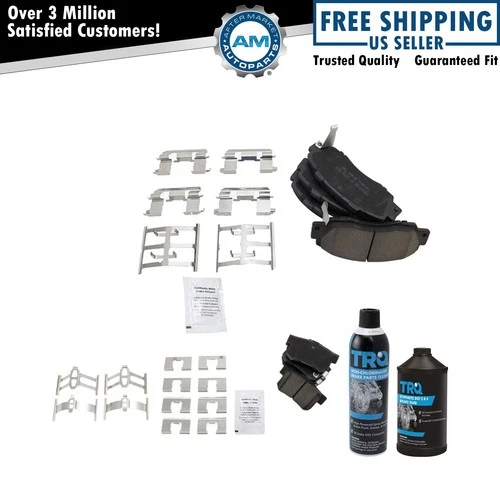 Premium Posi Ceramic Brake Pad Kit Front & Rear Kit w/Chemicals