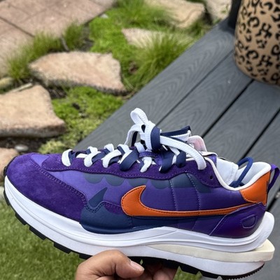 Nike sacai VaporWaffle Dark Iris Purple Orange DD1875-500 Suede Men's Sneaker