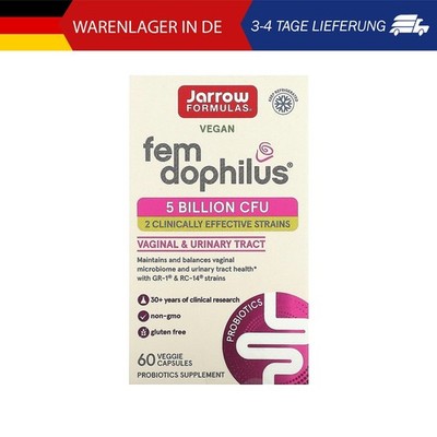Jarrow Formulas, Fem Dophilus, Probiotika für Frauen, 5 Milliarde KBE, 60 pflanz