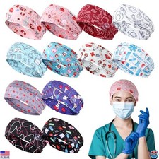12 Pcs Non-Slip Nurse Headbands with Buttons for Mask Work  Sports Accessories