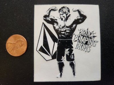 VOLCOM Surf Vintage Bruce Pumping Irons Sticker Flawless NEW old stock