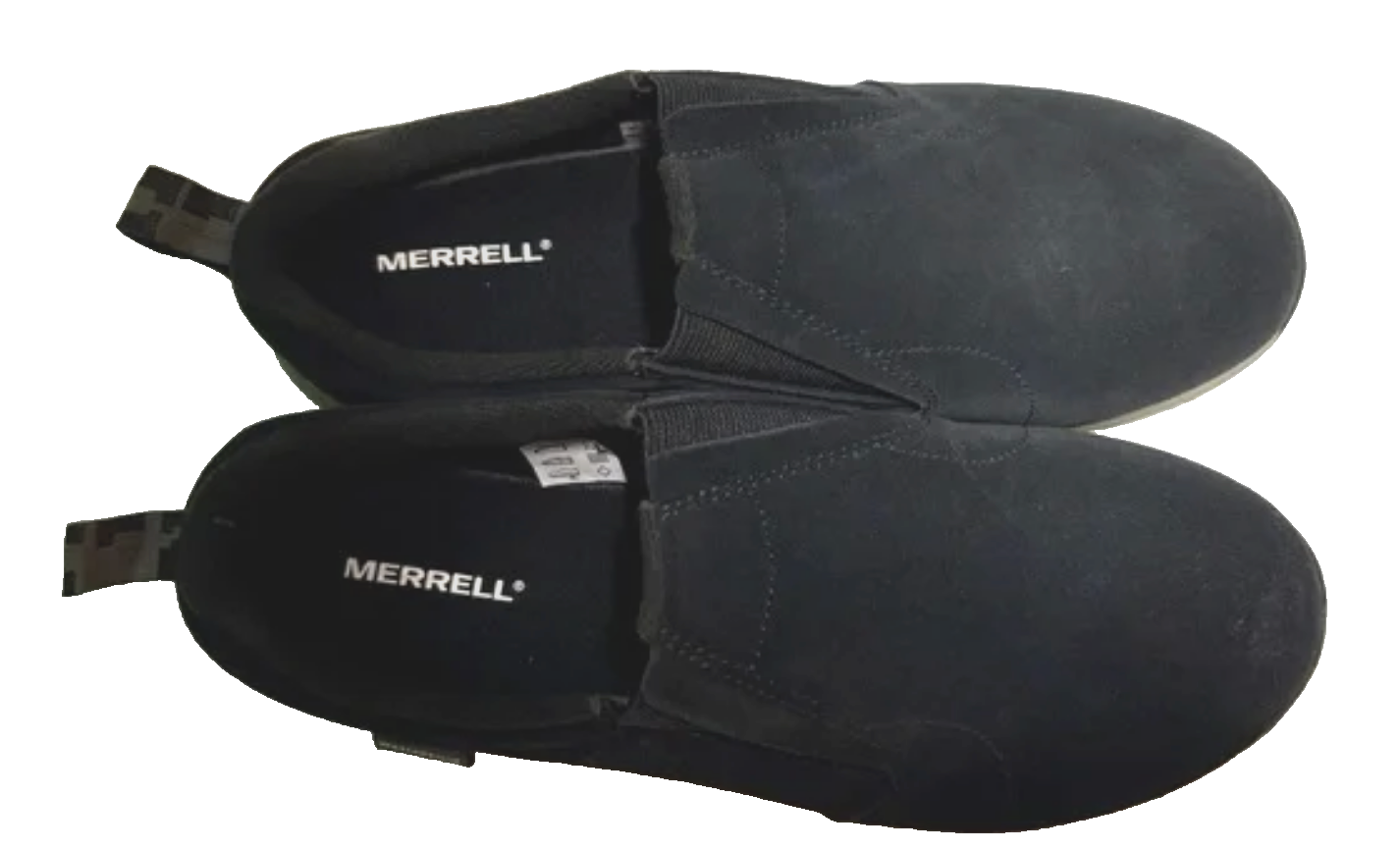 Scarpe slip on Merrell donna Jungle Moc Frosty taglia 6 M 37 nuove $100 nere scamosciate