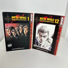 Battle Royale Manga Volumes 1 & 12 English Koushun Takami Masayuki Taguchi