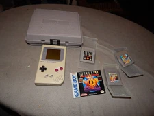 Vintage Original Gameboy DMG-01 With 3 Games & Case Estate Find