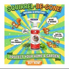 SQUIRREL REPELLENT Natural Safe & Works! Pet & Bird SAFE MADE IN THE UK 500ml