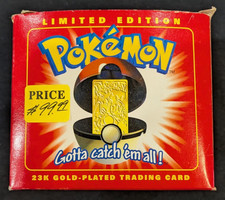 Burger King Pokemon PokeBall 23K Gold Plated Trading Card Charizard 1999 Sealed