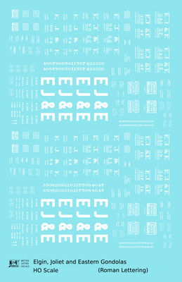 K4 HO Scale Decals Elgin Joliet and Eastern Gondola White EJ&E Roman Font