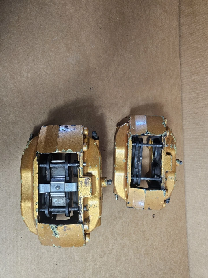 2003-2008 Infiniti G35 Brembo Big Brake Gold Caliper Front PAIR OEM - Image 3 of 4
