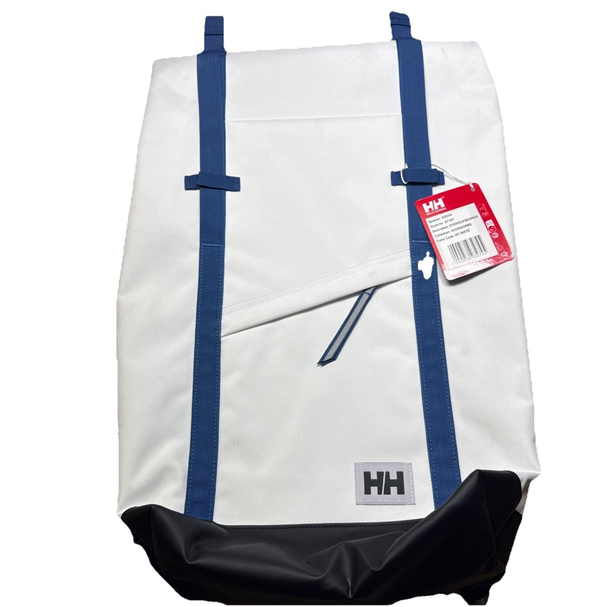 Helly Hansen Stockholm Backpack Style 67187 WHITE Blue Straps NEW