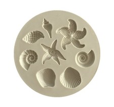 Marine Life Starfish Shell Fondant Cake Silicone Mold Chocolate Mold Cake tool
