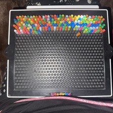 Lite-Brite NO BOX, tested working, BOARD ONLY No Sheets a Few Pegs