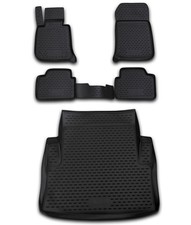 Gummi Kofferraumwanne Fußmatten Set für 3er BMW E90 Laderaumwanne Matten