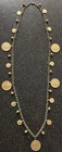 Vtg 70s Catherine II Miriam Haskell Coin Necklace Russian? Estate Gold Plate