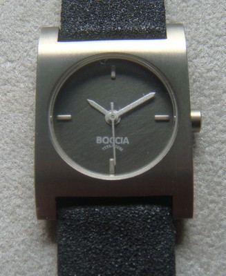 Boccia Titanium Watch Rectangular Round Gray Dial | eBay
