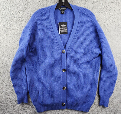 C by Bloomingdales Ribbed Oversized Cashmere Cardigan Womens S