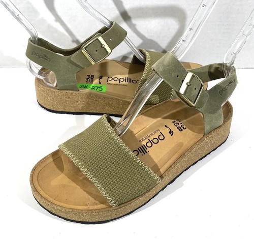 Papillio Glenda Damengröße 7 (EU38) N-Passform verblasst khaki Keilsandalen BK-275*