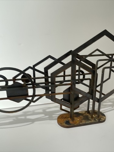 ABSTRACT METAL SCULPTURE MODERNISM EXPRESSIONISM BRUTALISM FRANK COTA LISTED - Picture 9 of 11