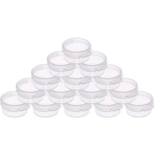 25PCS Transparent Round Jars Clear Soil Boxes Labs Instrument Weighing Holders