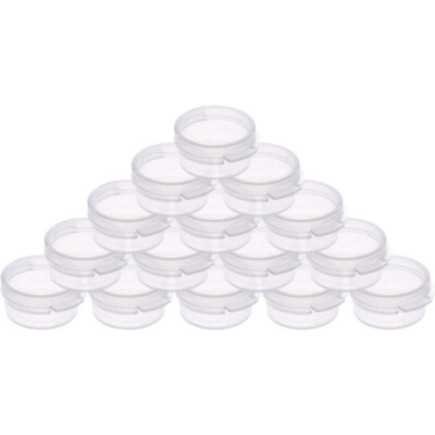 25PCS Transparent Round Jars Clear Soil Boxes Labs Instrument Weighing Holders