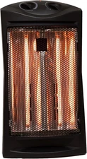 Indoor Space Heater, Adjustable Thermostat, Radiant Heat, Electric Infrared Quar