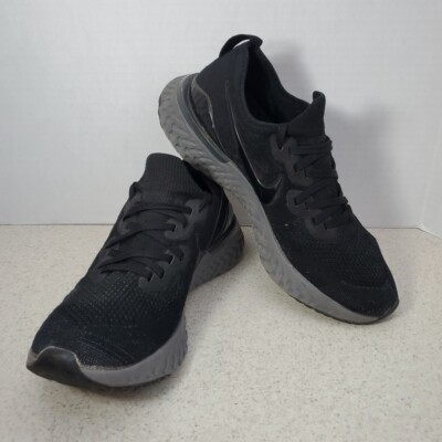 Nike Epic React Flyknit 2 Running Shoes Women's Size 10.5 Black Gray BQ8927-001