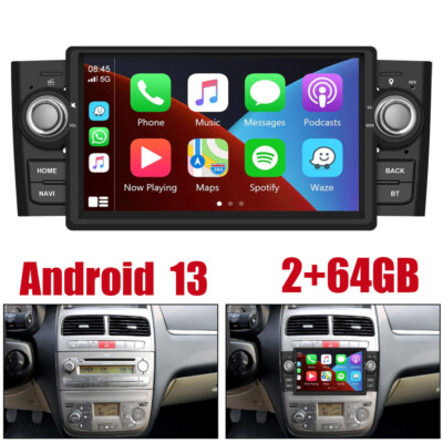 2+64GB 7'' Autoradio Für Fiat Linea Grande Punto 2007-2012 Carplay GPS Navi Wifi