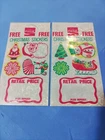 VTG 2 SHEETS COCA-COLA CHRISTMAS STICKERS COKE LATE 60'S EARLY 70'S