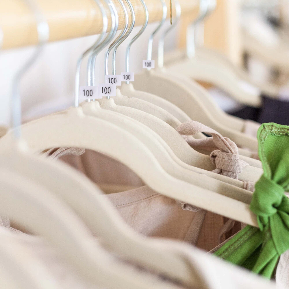 VETEMENTS Appendiabiti da viaggio 100 pezzi marcatori taglia vestiti etichette per abbigliamento