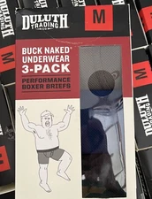 Duluth Trading Buck Naked Boxer Brief 3 Pack Men's M Underwear Blue Gray Black