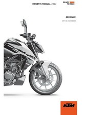 KTM Owners Manual Book Guide 2022 200 DUKE EU, B.D. EU, AR, ASEAN, CO, PH