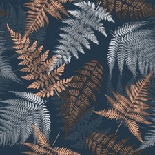 PVC Tischdecke FARN BLAU