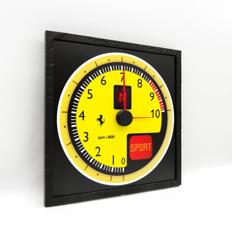 Reloj de Pared Ferrari F430, Accesorios de Escritorio, Regalo Coche Hombre, Tema Automotriz Foto 3 de 4