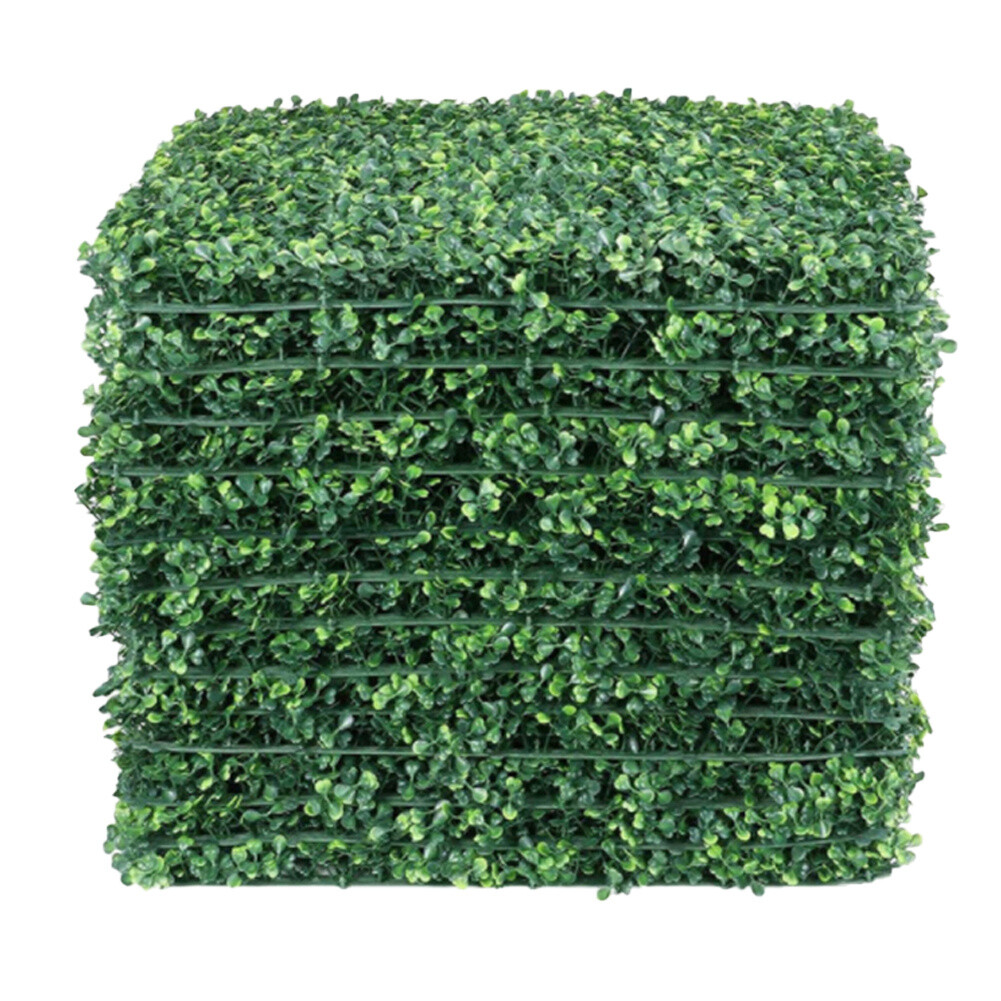 24PCS Artificial Greenery Wall Hedge Grass Fence Plant Fake Mat Foliage