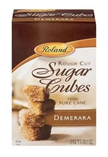 Roland Foods Demerara Rough Cut Brown Sugar Cubes Sugar in the Raw 35.2 Oz