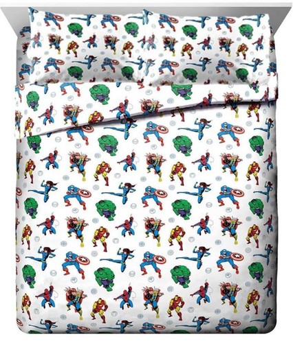 Marvel Avengers "Fighting Team" Kids Reversible Bed Set-AB08LYY13G66 - Picture 8 of 9