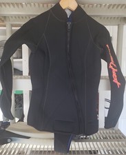 SeaQuest Women 11-12 Wetsuit Jacket Long Sleeve Black Neoprene