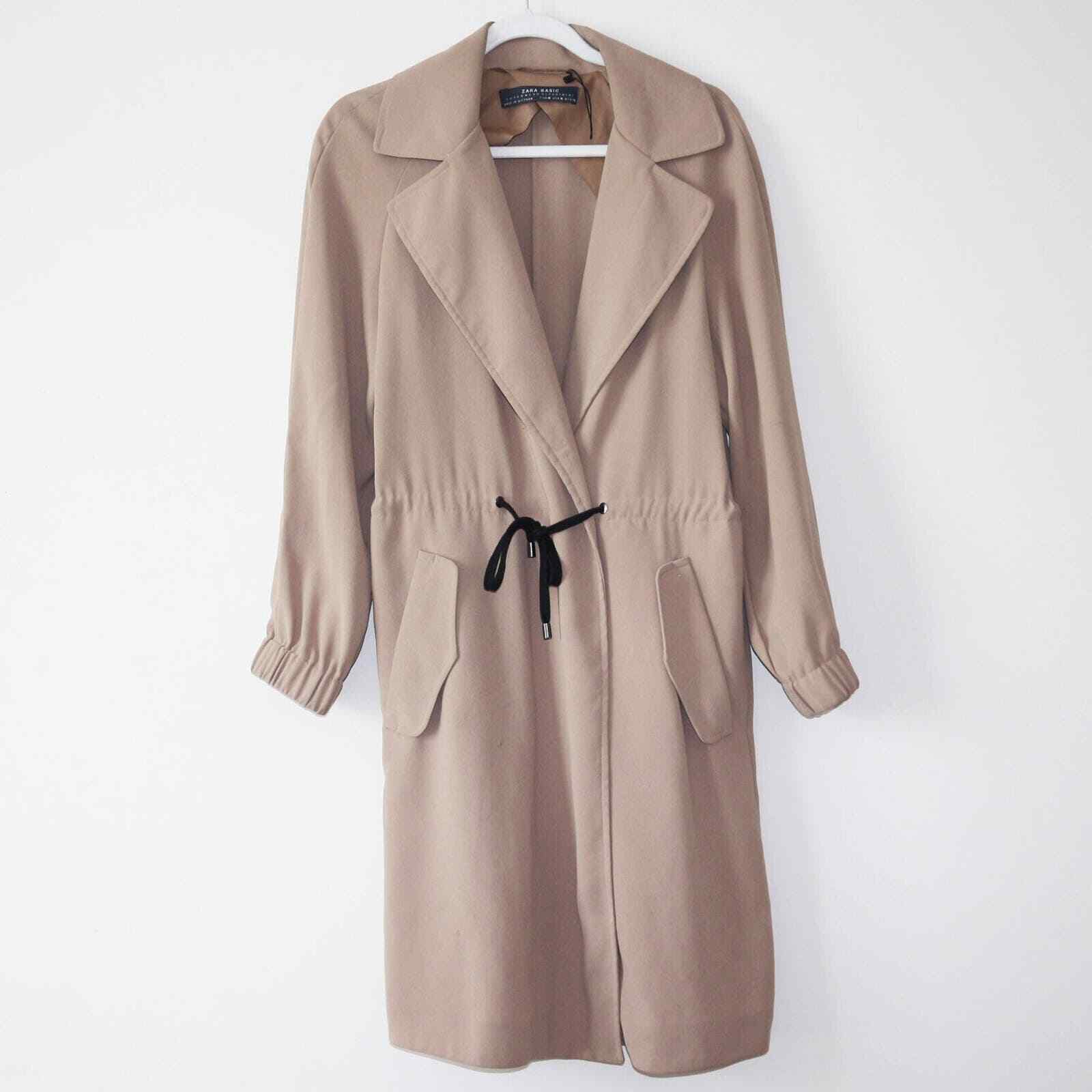 Zara Basic Outerwear Crepe Utility Drawstring Tre… - image 2