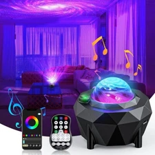 Projector Galaxy Starry Sky Night Light Ocean Star Party Speaker LED Lamp Remote